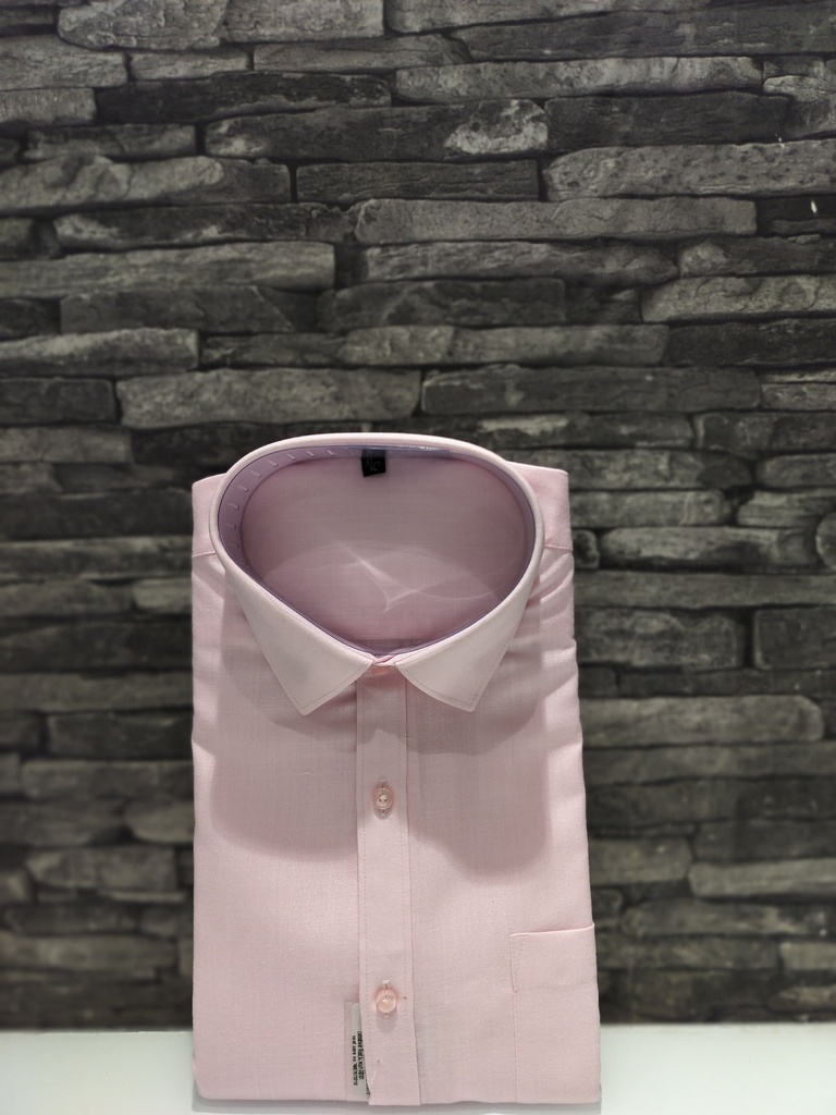 Casual Dusty Light Pink Textured Shirt - Slim Fit