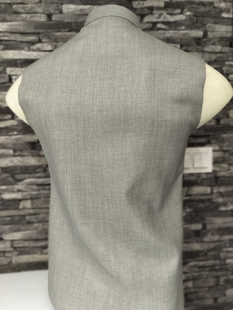 Bandhgala Formal matty fabric Solid Waistcoat - Light Grey