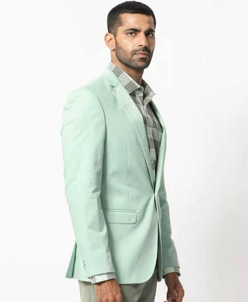 Pastel Green Textured Formal Blazer (Only Blazer)