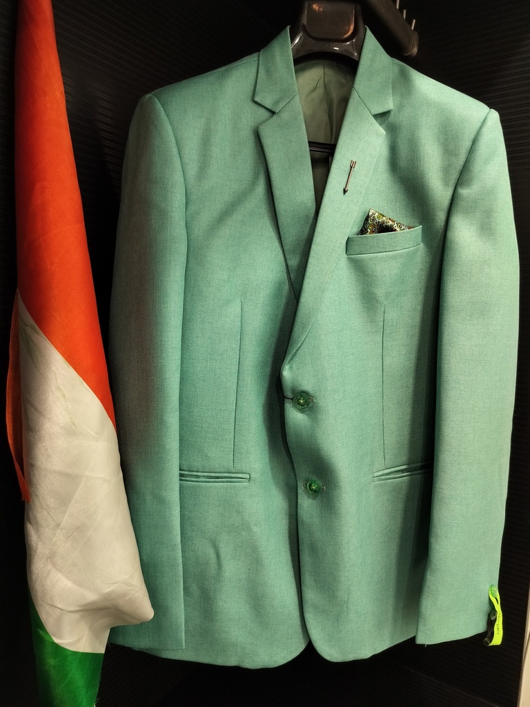 Pastel Green Textured Formal Blazer (Only Blazer)