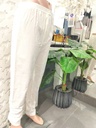 Cream Blended Cotton Chudidar - Off White