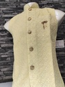 Lucknowi Nehru Jacket - Lemon Yellow