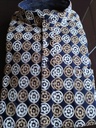 Short Kurta With Embroidery Tribal Print - Blue Gold Design 1